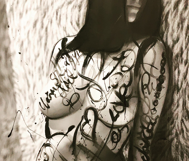 Current Projects by Melissa La Bozzetta. Mixed Media graffiti art work.